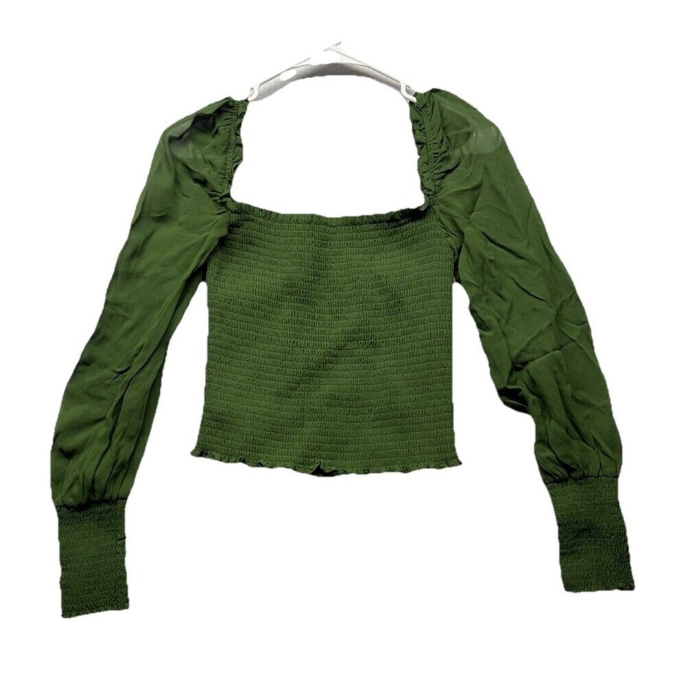 Reformation Pinto Women’s Top Size Small Green Smocked Boho 90s